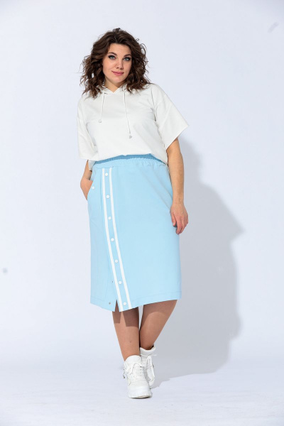 Юбка BegiModa 5001 голубой - фото 8