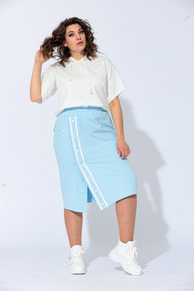 Юбка BegiModa 5001 голубой - фото 7