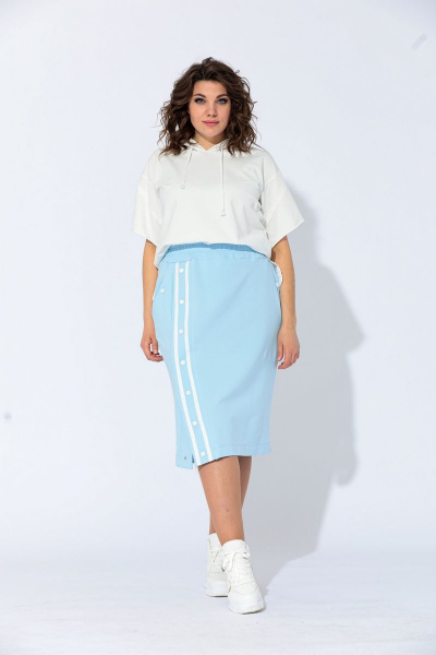 Юбка BegiModa 5001 голубой - фото 6