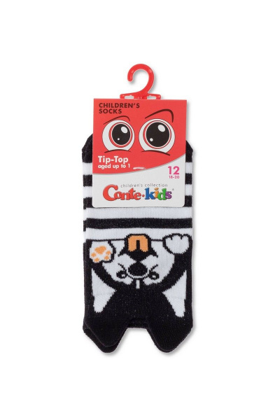 Детские трикотажные носки с мордашками и ушками CONTE Conte-kids_TIP-TOP_Мордашки_Черный - фото 2