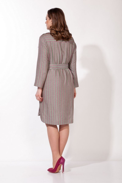 Платье-рубашка из хлопка с карманами и поясом Anna Majewska 1448 - фото 2
