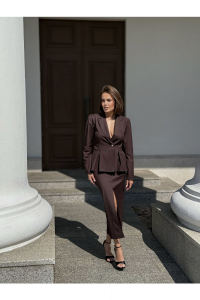 Жакет THE.WOMAN 0285-1 шоколад - фото 2