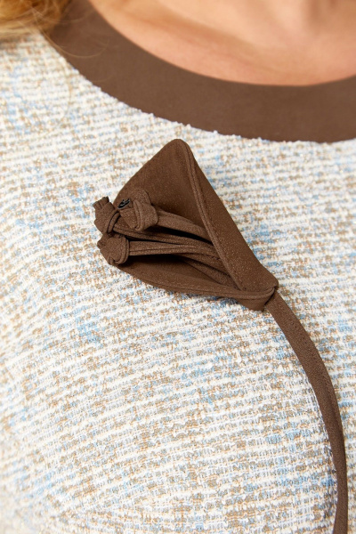 Блуза, юбка Koketka i K 1306 бежевый+коричневый - фото 6