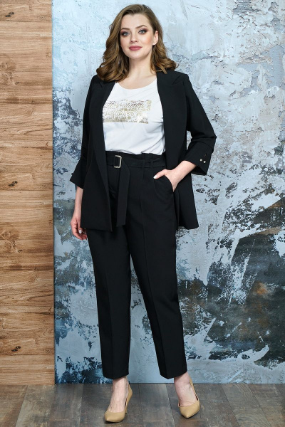 Блуза, брюки, жакет Белтрикотаж 6850 черный - фото 4