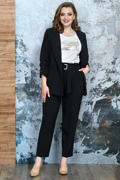 Блуза, брюки, жакет Белтрикотаж 6850 черный - фото 2