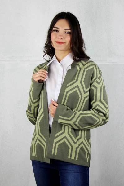 Жакет демисезонный из трикотажа и хлопка с длинным рукавом Полесье С2453-20 0С2102-Д43 158,164 русалка - фото 1