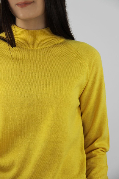 Демисезонный вязаный свитер с регланом и ластичным воротником Полесье С3316-15 5С1754-Д43 170,176 желтая_примула - фото 3