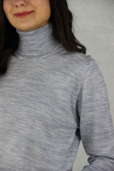 Демисезонный вязаный свитер с отложным воротником и ластиком Полесье С3571-20 0С2128-Д43 158,164 сумерки - фото 3