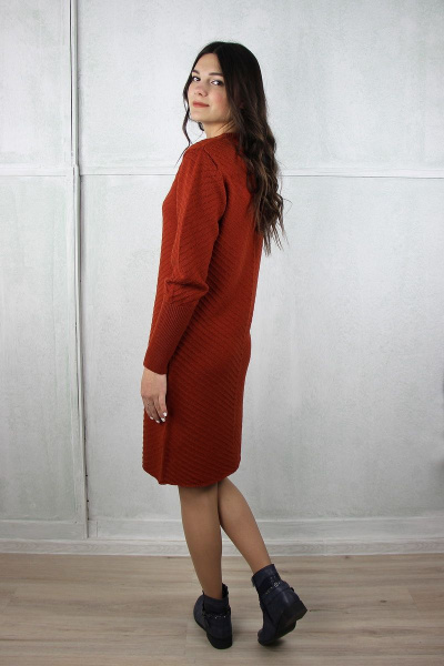 Платье шерстяное из трикотажа с длинным рукавом Полесье С4504-20 0С8582-Д43 164 авантюрин - фото 4