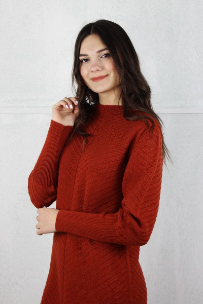 Платье шерстяное из трикотажа с длинным рукавом Полесье С4504-20 0С8582-Д43 164 авантюрин - фото 3