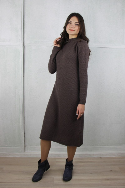 Платье расширенное книзу из шерсти с реглан рукавом Полесье С4634-20 0С8602-Д43 164 перчинка - фото 1