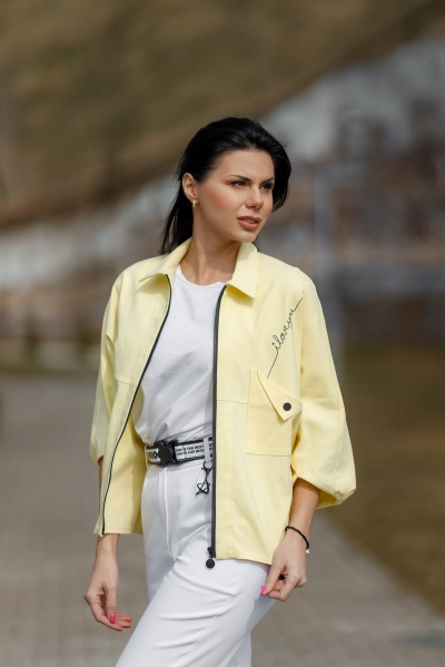 Бомбер YFS 6613 лимонный - фото 2
