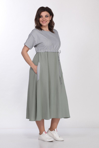 Платье Lady Style Classic 2061 хаки - фото 1