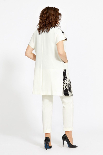 Блуза, брюки, жакет Mubliz 539 белый-черный - фото 2