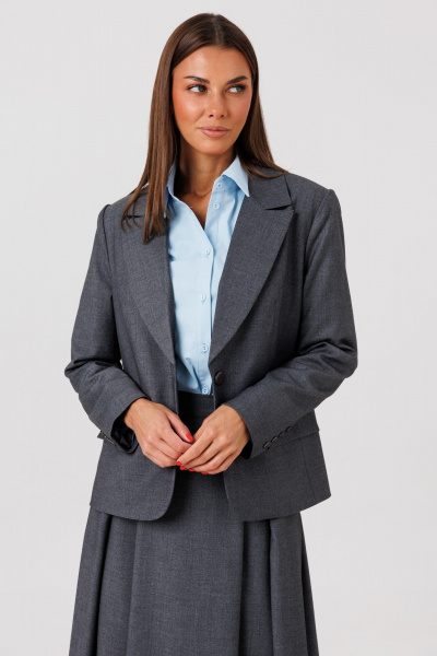 Блуза, жакет, юбка Ларс Стиль 1132/1 серо-графитовый - фото 4