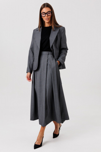 Жакет, майка, юбка Ларс Стиль 1133 серо-графитовый - фото 2