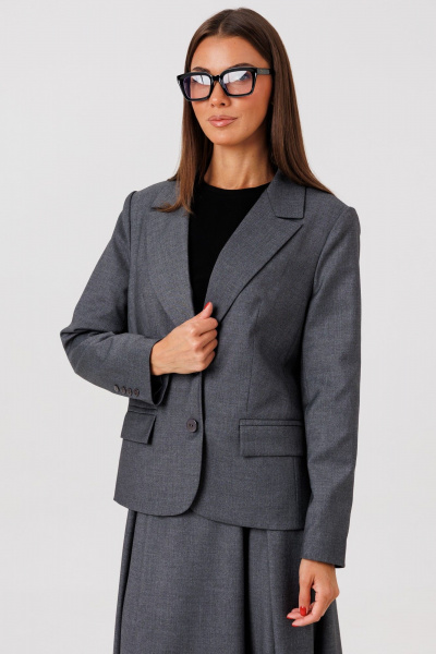 Жакет, майка, юбка Ларс Стиль 1133 серо-графитовый - фото 4