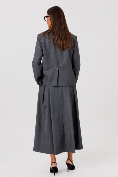 Жакет, майка, юбка Ларс Стиль 1133 серо-графитовый - фото 5