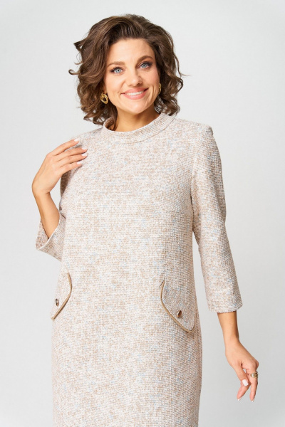 Платье Koketka i K 1310 бежевый - фото 7