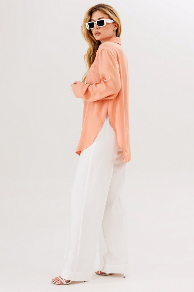 Блуза Faufilure C1776 коралловый - фото 3