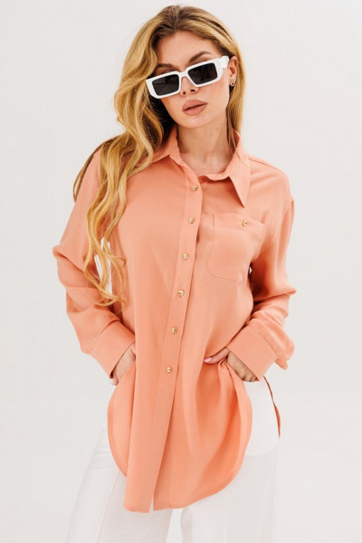 Блуза Faufilure C1776 коралловый - фото 1