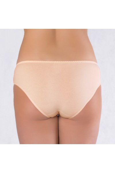 Трусы из хлопкового трикотажа с кружевной отделкой Verally 1040-3 жасмин - фото 2