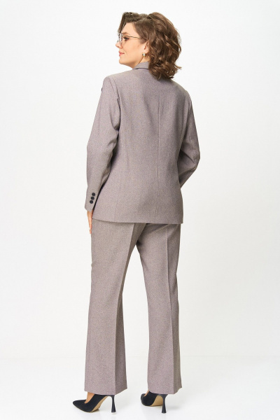 Брюки, жакет Alani Collection 2188/1 серо-коричневый - фото 5