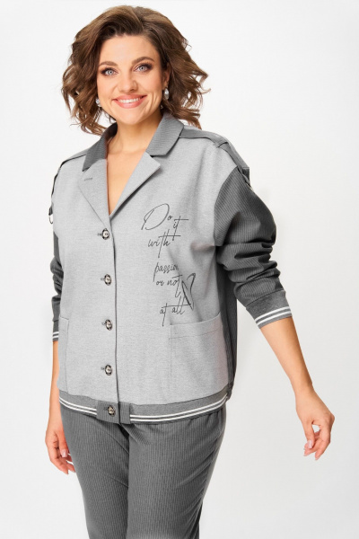 Брюки, жакет Aira Style 24231 темно-серый - фото 2