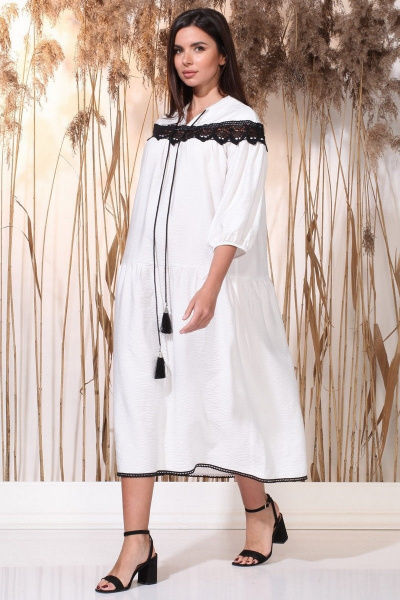 Платье Faufilure С1167 молочный - фото 7