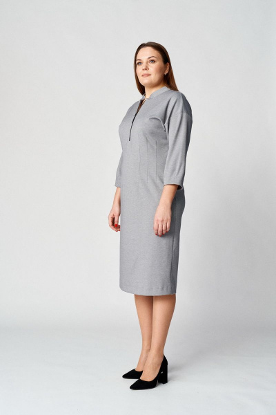 Платье демисезонное женское с вытачками и молнией Almirastyle 107 серый - фото 3
