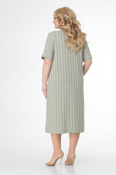 Платье Karina deLux B-287 хаки-белый - фото 2
