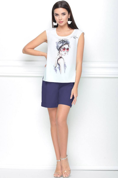 Блуза, шорты LeNata 21187 фиолет - фото 4