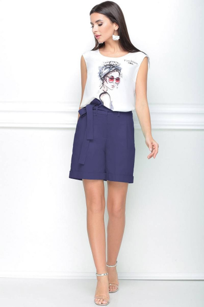 Блуза, шорты LeNata 21187 фиолет - фото 2