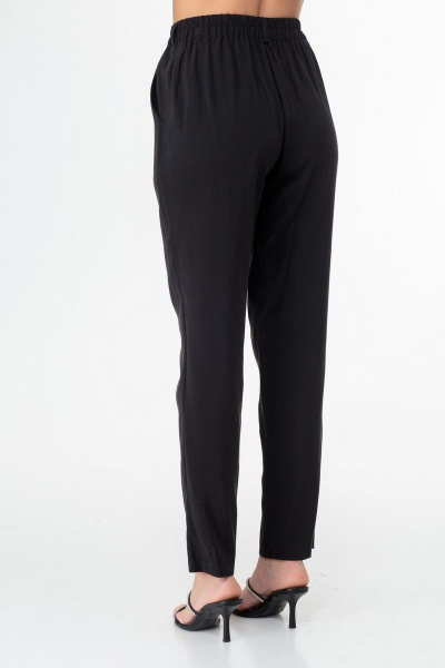 Элегантный сафари стиль блуза и брюки из текстиля Anelli 875 черный - фото 7