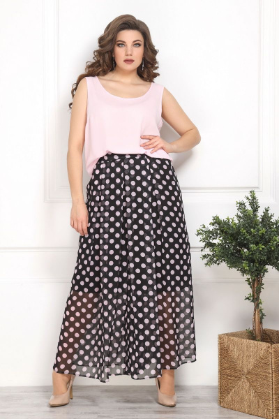 Брюки, топ Solomeya Lux 808 розовый-горох - фото 3