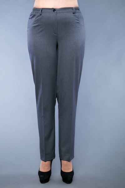 Деловые брюки с резинкой и застежкой-молнией Avila 0981 серый - фото 1