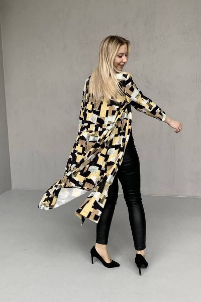 Платье Faldas ФС-9 желто-черный - фото 2