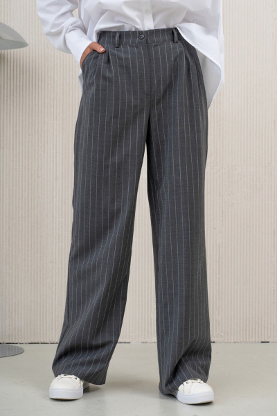 Блуза, брюки, жилет Aira Style 24-24 серый - фото 5