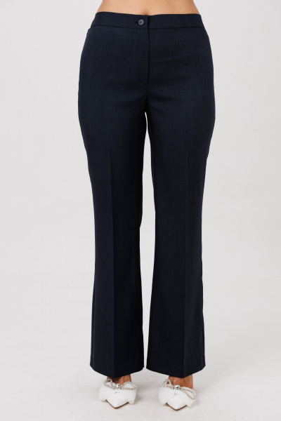 Блуза, брюки, жилет Mubliz 286 графит_пудра_цветы - фото 18