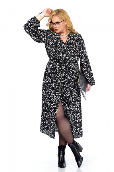 Платье Anastasia 1270.1 черно-белый - фото 6