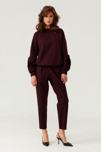 Брюки Панда 14263 бордовый - фото 1