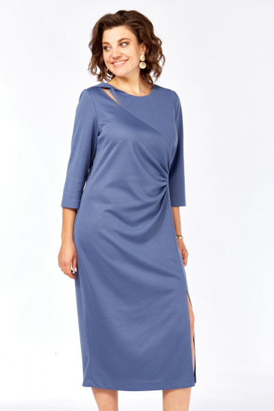 Платье Rishelie 1002 синий - фото 4