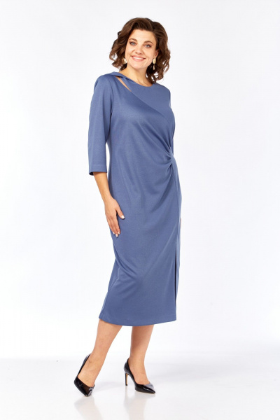 Платье Rishelie 1002 синий - фото 3