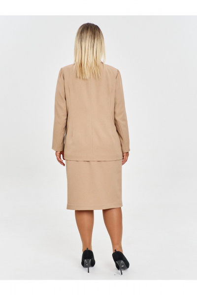 Жакет, юбка OVERYOU М218 бежевый - фото 4