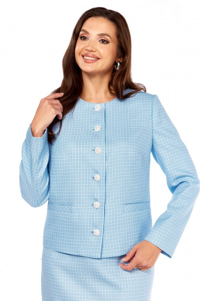 Жакет, юбка MALI 725-070 голубой - фото 7