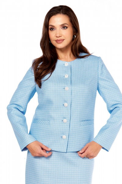Жакет, юбка MALI 725-070 голубой - фото 6
