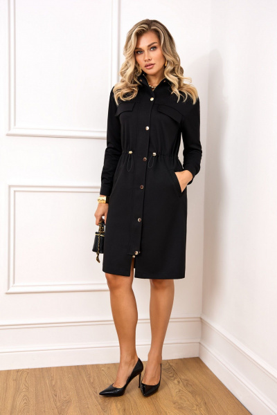 Платье AGATTI 5802 черный - фото 2