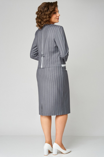 Жакет, юбка Мишель стиль 1299 серый - фото 11