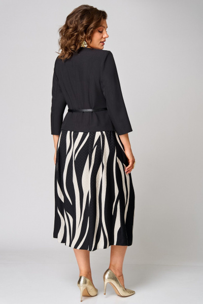 Платье Мишель стиль 1303 черно-молочный - фото 7