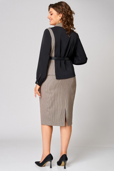 Блуза, юбка Мишель стиль 1304 коричнево-черный - фото 10